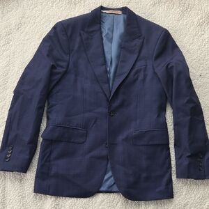 Strong Suit Men's Navy Blazer 36R 100% Wool See Messurements